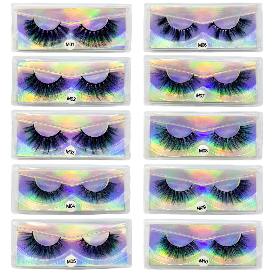 Lashes 10/200Pairs Faux Mink Lashes Thick Dramatic Wholesale Handmade False Eyelashes Fluffy Messy 3D Wholesale Eyelashes Makeup