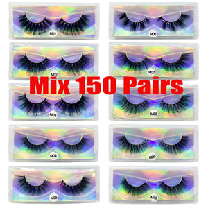 Lashes 10/200Pairs Faux Mink Lashes Thick Dramatic Wholesale Handmade False Eyelashes Fluffy Messy 3D Wholesale Eyelashes Makeup