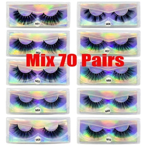 Lashes 10/200Pairs Faux Mink Lashes Thick Dramatic Wholesale Handmade False Eyelashes Fluffy Messy 3D Wholesale Eyelashes Makeup