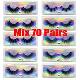 Lashes 10/200Pairs Faux Mink Lashes Thick Dramatic Wholesale Handmade False Eyelashes Fluffy Messy 3D Wholesale Eyelashes Makeup