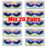 Lashes 10/200Pairs Faux Mink Lashes Thick Dramatic Wholesale Handmade False Eyelashes Fluffy Messy 3D Wholesale Eyelashes Makeup