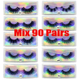 Lashes 10/200Pairs Faux Mink Lashes Thick Dramatic Wholesale Handmade False Eyelashes Fluffy Messy 3D Wholesale Eyelashes Makeup